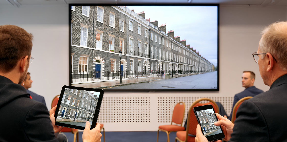 Interactive 3D model used during a council housing meeting